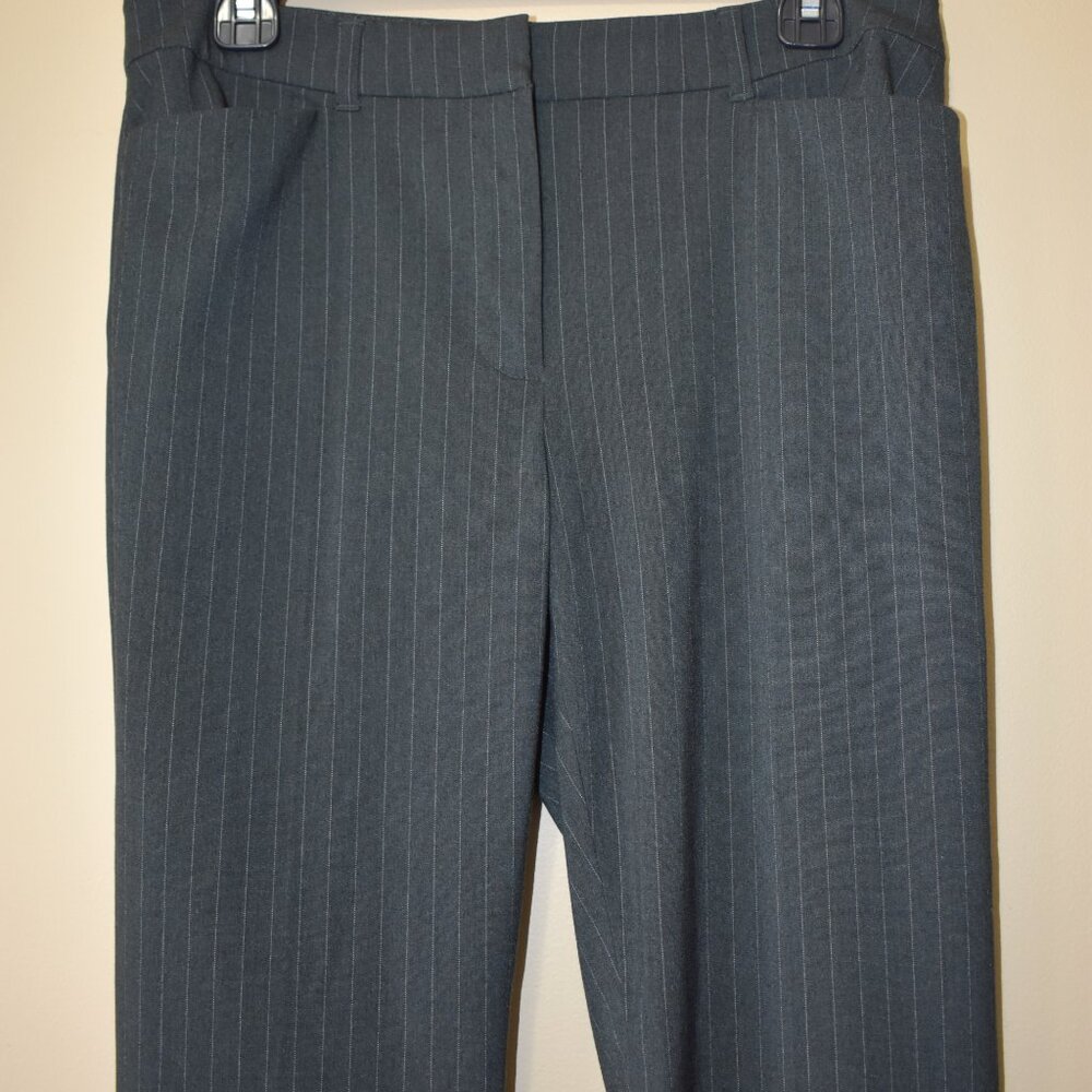 White House Black Market Women's Slim Boot Pinstripe Pants Size 8 Charcoal Gray - Picture 6 of 9